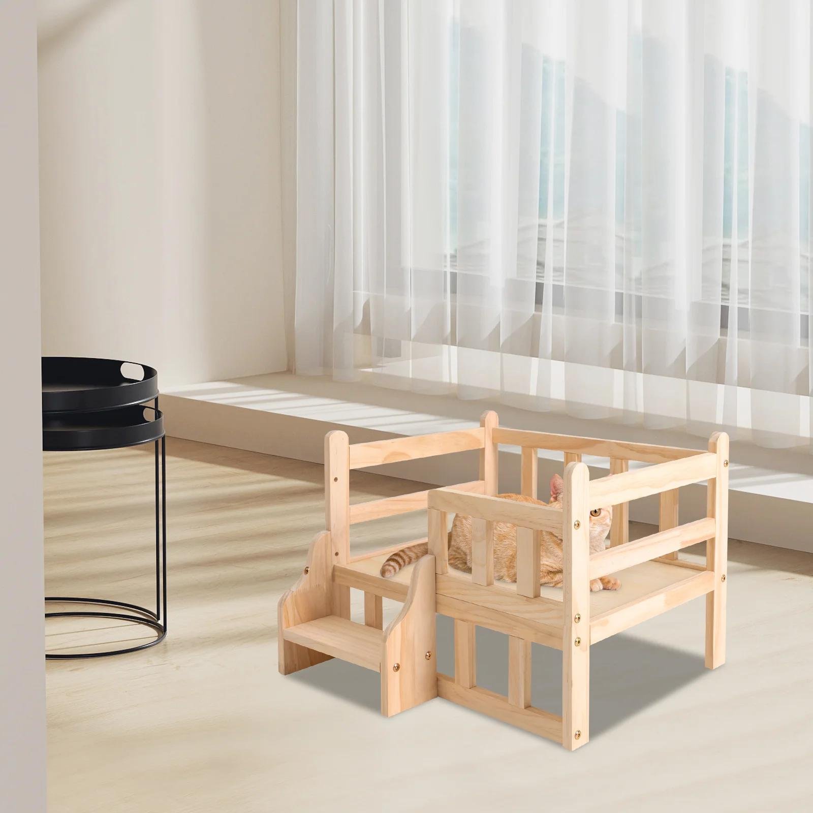 wooden dog bed frame