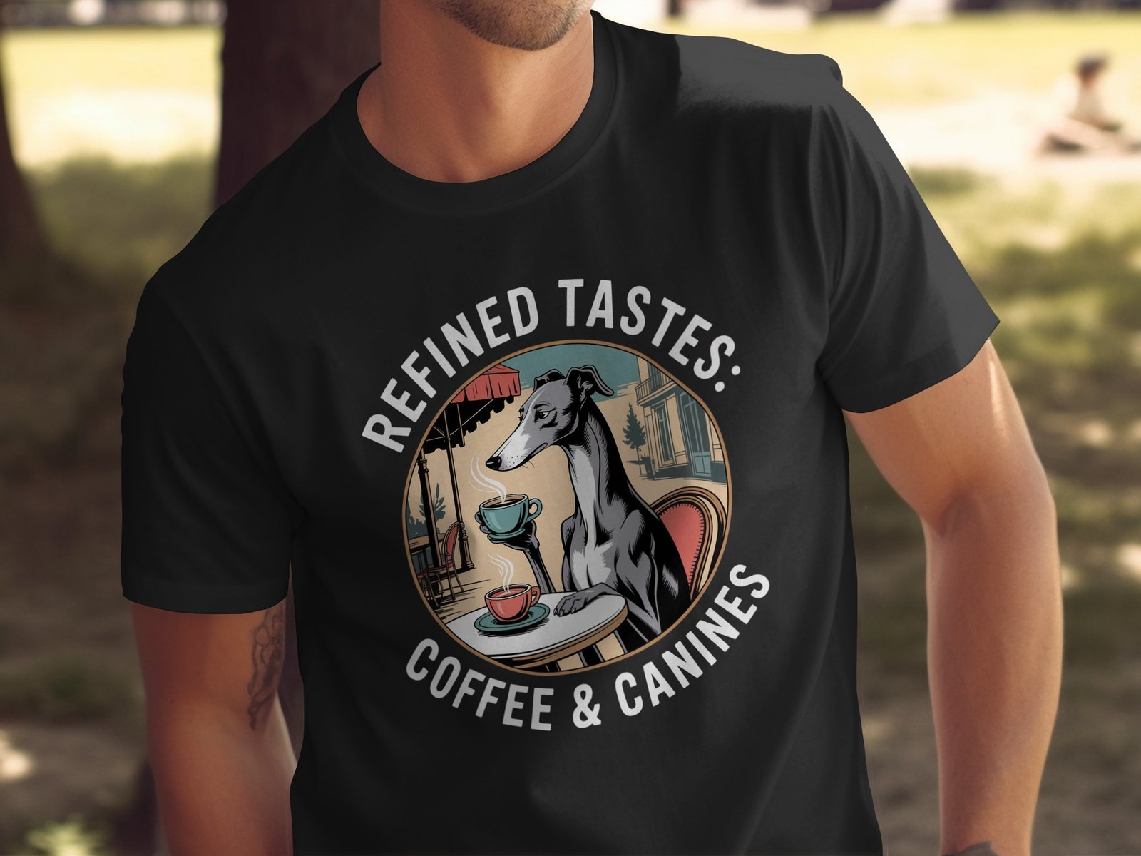 greyhound coffee cafe shirt